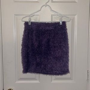 fuzzy mini skirt